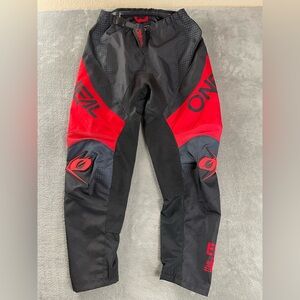 Oneal Men Activewear Pants 28 Black Red Element Enjoy Ride Motocross Dirt Bike